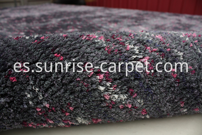 Floor carpet rug for home decoraion grey with rose color